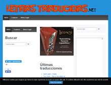 Tablet Screenshot of letras-traducidas.net